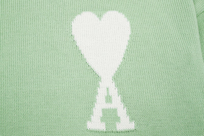 "Heart" Sweater Mint