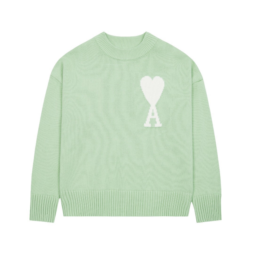 "Heart" Sweater Mint